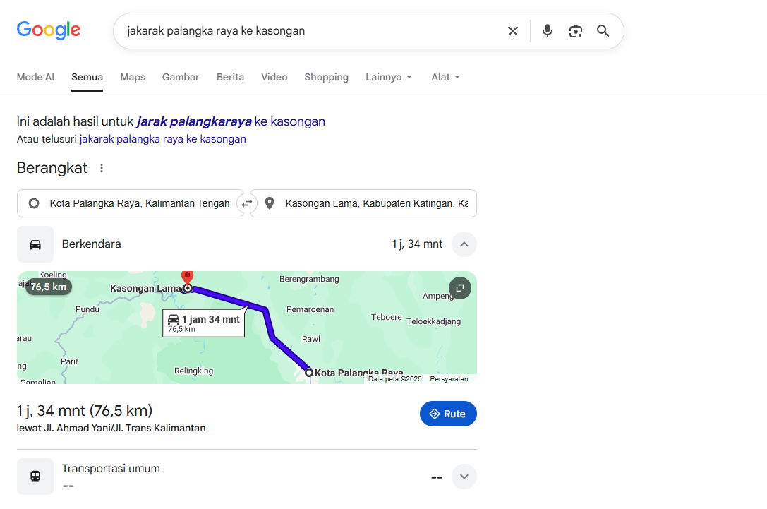 Langkah 2 Membuat Harga Rute Per Segment Berangkat dan Tujuan Armada