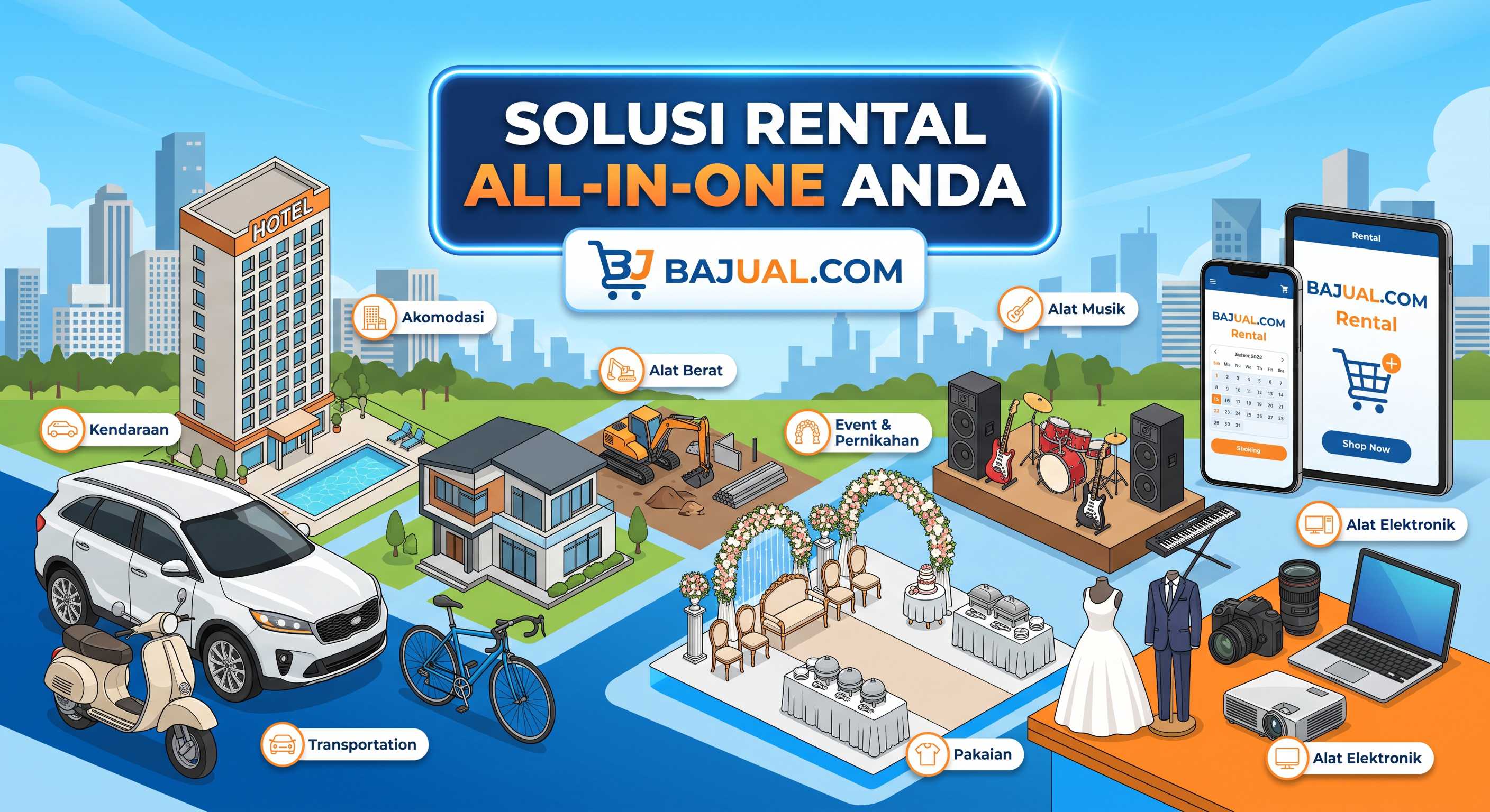 Rental di BAJUAL.COM: Solusi Cerdas Manajemen Booking Online untuk Segala Jenis Bisnis